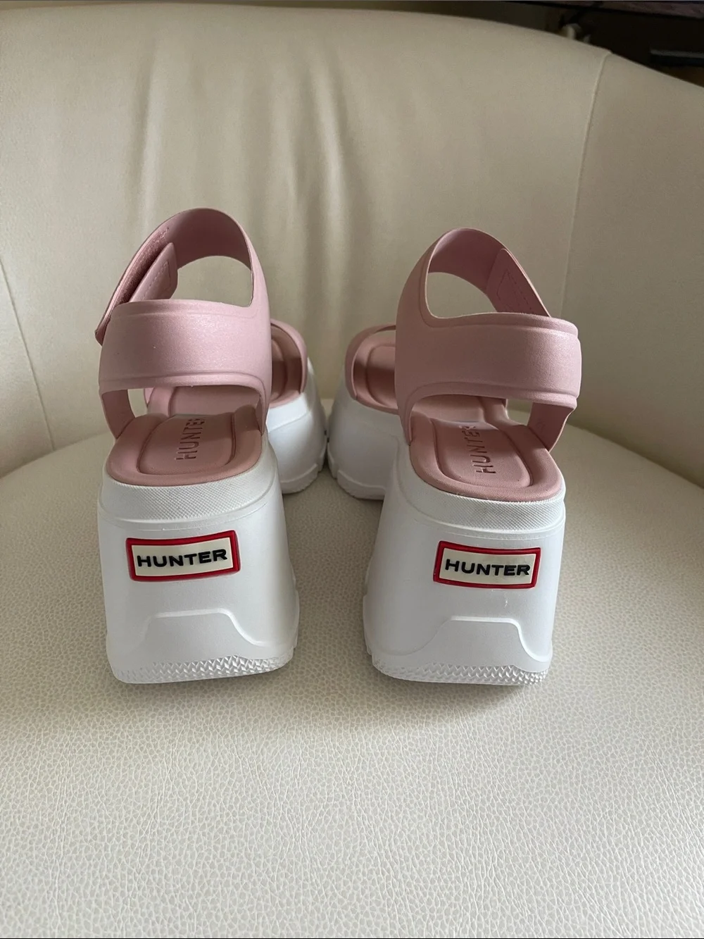 NEW Hunter Women's Platform Sandals Abel Square Toe Wedge Casual Sandals